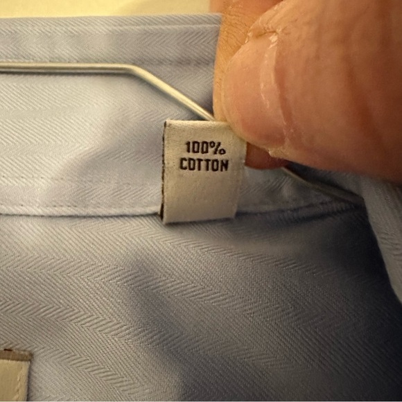 Joseph Abboud Men's Button Down Dress Shirt, Size 16 1/2, Light Blue - Picture 8 of 11